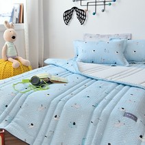 귀여운 동물그림 시원한 얇은 여름이불 더운 잠자리