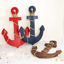 우드 닻 1P (50cm)-여름소품 미니 파라솔 모형 세트 비치 썬베드 바다 테마 소품 여름디스플레이 여름인테리어, 브라운