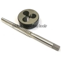 2pcs hss 미터법 사다리꼴 나사 탭 및 다이 세트 tr8 t8x1.5 tr8x2 tr8x3 왼손잡이 tr 나사 탭 다이 세트 t8 t8x2 t8x3, 1 세트 tr8x3, 왼손