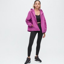 유니클로 포켓터블 UV컷 파카 풀집업 후드 자켓 핑크