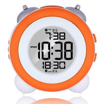 펀타스틱 시끄러운 디지털 LED 탁상 공룡알람시계, 오렌지