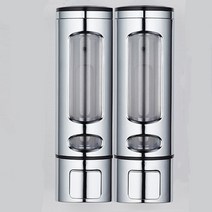 로션 화이트닝 크림 에이징 각질 바디 미백 피부 보습 400ml 비누 디스펜서 욕실 벽, 더블 헤드 실버