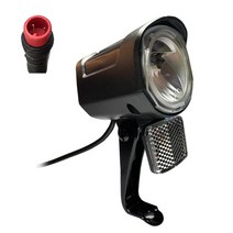 여성용 범용 전기 자전거 헤드 라이트 산악 자전거 DIY 유선 프론트 라이트, 67x122mm, ABS 플라스틱, 방수 커넥터