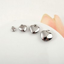 비즈아이 [8-070-06]써지컬스틸 펜던트 통통하트 4/8/10/12mm 1개