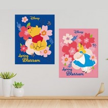 [천삼백케이] [아이러브페인팅] 디즈니 블러썸 홀리데이 DIY 그리기(40x50), 1. 앨리스 핑크 블러썸 4050 페인팅