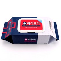 아이프리 손소독 에탄올 물티슈 80매 캡형 국산 항균 휴대용 여행용