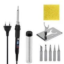 힛툴 미니열풍기 히팅기 diy 공예용 JCD-조절 가능한 온도 전기 납땜 인두 220V 80W 용접 가열 펜촉 수리 도구, [01] 80W-110v, [04] 1