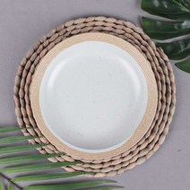 돌산 앤틱 조선백자 전원형줄 접시 7335 VV 멜라민그릇 반찬 접시 앞 접시, 돌산 앤틱조선백자 전원형줄접시 7335