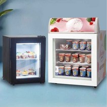 초소형 아이스크림 냉동고 가정용 편의점 업소용 얼음, SD55 화이트 라이트 박스 레드 스티커