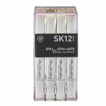 알파 브러쉬마카 12색SKIN 세트
