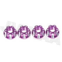휠너트 M4 타이어 너트 1/10 RC 휠 TRAXXAS 축 Scx10 HSP YOKOMO D90 슬래시, 03 Purple 4PCS