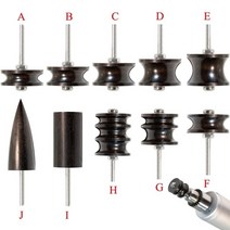 새들스티칭 가죽공예포니 다각도 손바느질 10pcs 가죽 버니셔 광택 막대 블랙 흑단, 10개