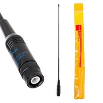 38cm / 14.96in 길이 RH-771 듀얼 밴드 VHF / UHF BNC 워키 토키 Baofeng UV-5R 용 핸드 헬드 라디오 안테나, 검은 색
