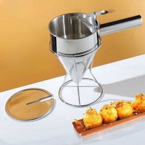 붕어빵 반죽통 타코야끼 와플 주입기 가정용간식 깔때기, 두꺼운 재료 유형 8MM 구경 깔때기