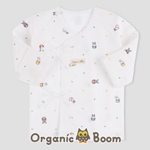 [오가닉붐]착한 유기농 토끼띠 출산 오가닉 신생아 아기 배냇저고리(사계절 여름용 택1)