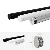 25파이 원파이프 원형캡(2EA) 찬넬선반 찬넬부속 벽선반 인테리어선반 매장, 크롬