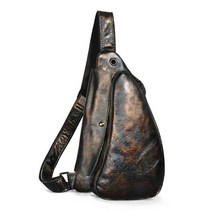 파우치 슬링백 크로스백 웨이스트백 허리가방 남자 가죽 캐주얼 힙색 가슴 디자인 한 숄더 Crossbody 가방 남성 9976-d, 골드