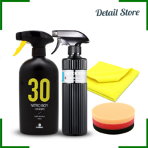 뉴 파이어볼 워터스팟 리무버 500ml 페인트클렌져 물때 제거 클리너 페클 탈지제 + 패드, 구성2 : 구성1+자동차왁스 500ml+타월