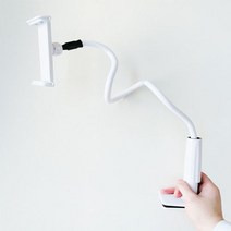 뭉스뭉스 침대 휴대폰 자바라 거치대, 태블릿거치대(화이트)