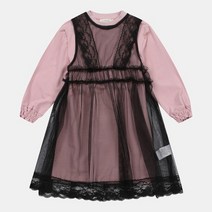 일로딜로 NC신구로점 꾸안꾸 샤 레이어드 원피스 IDOM21151 *21년봄신상* 샤원피스와 면원피스 셋트 2IN1 러블리 아동 주니어 160까지