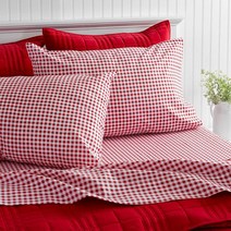 MARTHA STEWART 캘리포니아 킹 면 시트 세트 | 플랫 시트 - 매트리스 커버 - 베개 커버 | 침구 | 홈 필수품 | 딥 포켓 시트 | 부드럽고 매끄러움 | 팝콘 옐로우, Floral Yellow_King