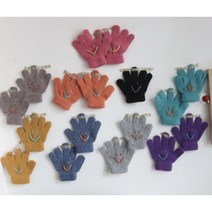 엄마랑 아이랑 맘 커플 유아동 스마일 겨울 앙고라 털 장갑 13color