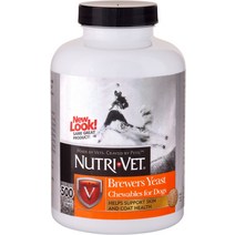 Nutri-Vet Brewers 효모 츄어블 정제 반려견용 스킨 코트 보충제 500개
