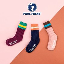 [폴프랜즈] 23FW 원사이즈 유아동&성인 골지양말세트 3켤레1세트 11종