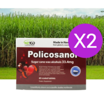 뉴질랜드 NZ100 사탕수수 폴리코사놀 쿠바 산 33.4mg 60 정 직구 쿠바산 폴리코사놀33.4mg +사은품, 2개