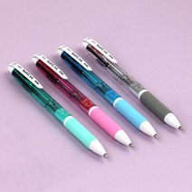 초저점도 3색 브랜드 볼펜 명품 필기감좋은 펜 4종 0.7mm 신기한 학용품 특이한 얇은 각인 색볼펜 볼팬 잘써지는 부드러운 선물용 다색 공시생 유성 삼색 사무용 필기구, 블루 1자루 0.7mm (520091)