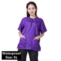 헤어캡 애완 동물 미용 작업복 방수 고양이 개 그 루머 비 스틱 털이 정전기 방지 통기성, Purple wpf  XL