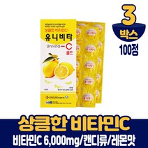 씹어먹는 비타민C 비타씨 비타민씨 6000mg 캔디류 츄어블 레몬맛, 3박스, 100정
