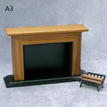 아파트화목난로 가정용 실내 112 인형 용 미니 홈 유럽 가구 하우스 모델 빌딩 키트 나무 집 크리 에이 티브 벽난로, [03] as pic