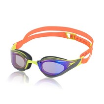 Speedo 미러 패스트스킨 퓨어 포커스 수영 고글 살소/아토믹 라임/바이올렛 골드, Salso/Atomic Lime/Violet Gold