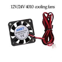 Anet A6 A8 e10 e12 DC12V/24V 브러시리스 냉각 팬 공기 환풍기 40x40 조용한 냉각기 4010 압출기 3d 프린터 부품 2 개, [02] DC12V