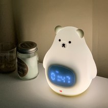 통통 베어 펭귄 LED 실리콘 무드등 알람 시계 수유등 취침등 침실등 인테리어 조명 집들이 선물