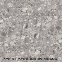 시에나시리즈 600x600 1박스 1.44헤배 4장 무광타일 포세린타일 테라조타일 바닥타일 벽타일 욕실타일(1박스당 배송비 부과됩니다), 시에나 03