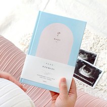 산모수첩 태교 일기장 임신다이어리 육아 일기, 한문장 태교일기-블루, 블루