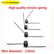 토션스프링 v- 2.0 와이어 직경 헤어핀 1801209060도 2pcs, 2.0mm, 15mm, 60도 9바퀴