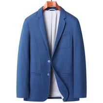 빅사이즈 자켓 슬림 봄 여름 정장 슈트 투버튼 4XL 파란색 블루 블레이저 세미