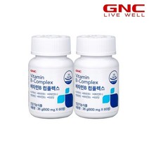 GNC [GNC] 비타민B 컴플렉스 (60정) 30일분 x 2병 _51075x2, 상세 설명 참조, 상세 설명 참조