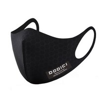 DODICI 도디치 손세탁 가능한 빨아쓰는 반영구 원적외선 패션 마스크 블랙