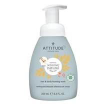 Attitude 2-in-1 헤어 및 바디 포밍 워시 아기 무향 240ml(8.4액량 온스)