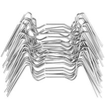 조립식비닐하우스 온실 하우스 미니 유리 시공 클램프 창 클립 W와이어 고정 스테인레스 스틸 전기 타입 50 개, 1.75X3X012CM - Silver