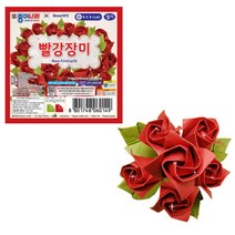 종이나라 빨강 장미접기 색종이 세트 소 종이접기 10개