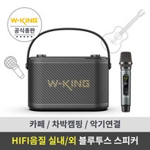 [카페 버스킹 스피커] 더블유킹 WKING 블루투스스피커 Camigo H10S (무선 마이크 증정) 카페/캠핑/버스킹/노래방/라이브방송 스피커, H10S 스피커(마이크포함) ＋ 전용가방