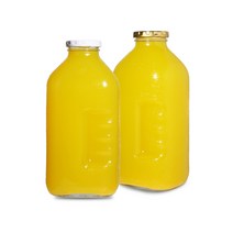 유리병 주스병 손잡이 사각쥬스 1.5L 53파이, 화이트