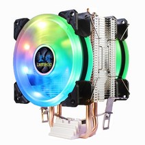 cpu led 쿨러 pc 냉각 9cm 팬 라디에이터 lga 775 1150 1151 1155 1156 1200 1356 1366 x79 x99 amd am3 am4, 2 팬 7 색 led, 4핀 LGA2011 x79 x99