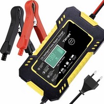 12V 6A 완전 자동 자동차 배터리 충전기 100Ah 오토바이 배터리 충전기 납산 AGM 젤, 03 Yellow EU plug