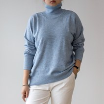 코코세븐 여성 박스핏 포근 어깨스퀘어 겨울 목폴라 터틀넥 오버핏 빅사이즈 니트 티셔츠